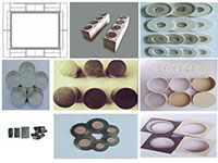 Pyrophyllite Synthetic block,catalyzer+graphite bar,Conduction ring,MgO cup